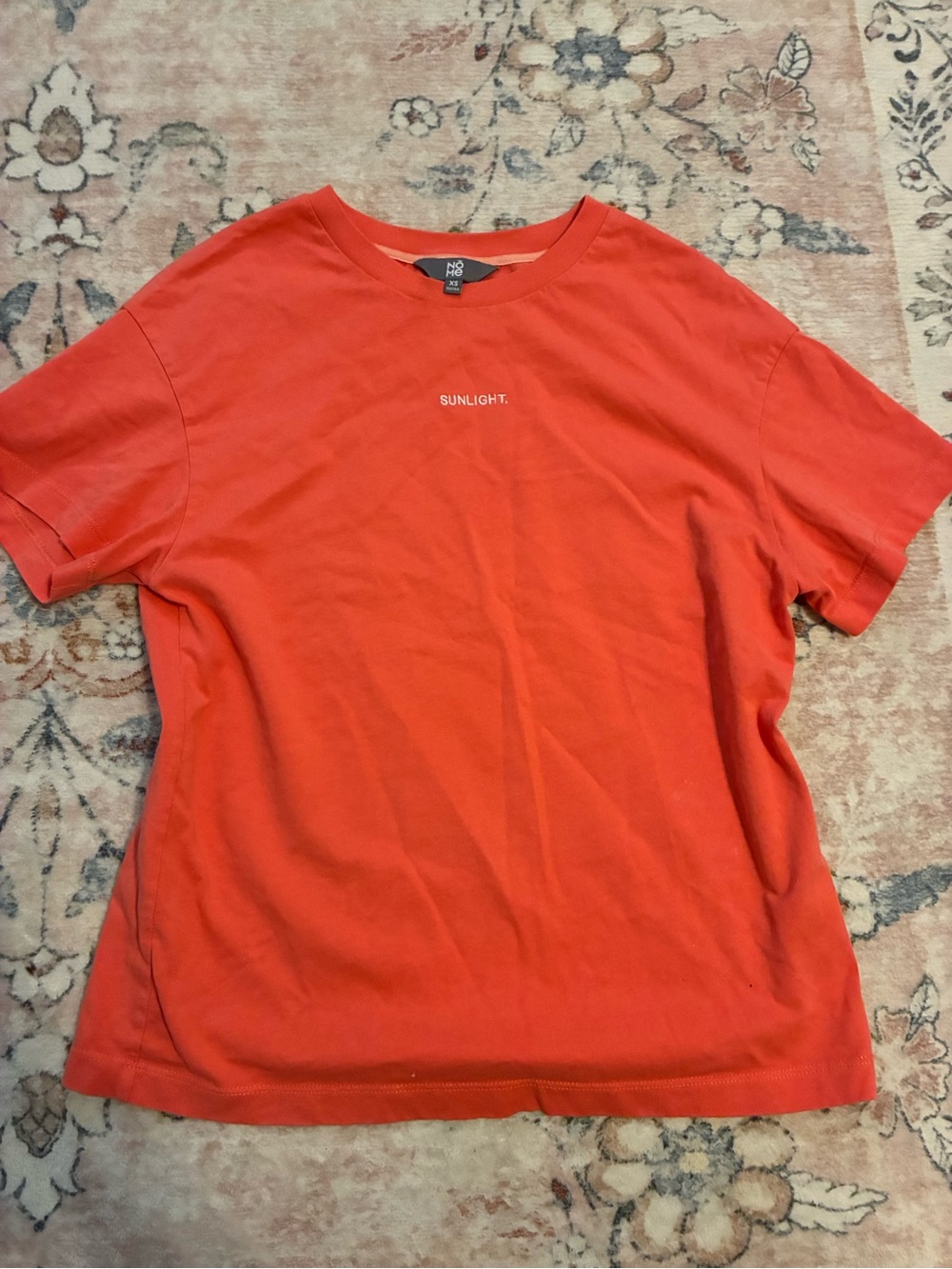 Sunlight Orange Crewneck Women's Tee Preppy Summer Vibrant Tshirt